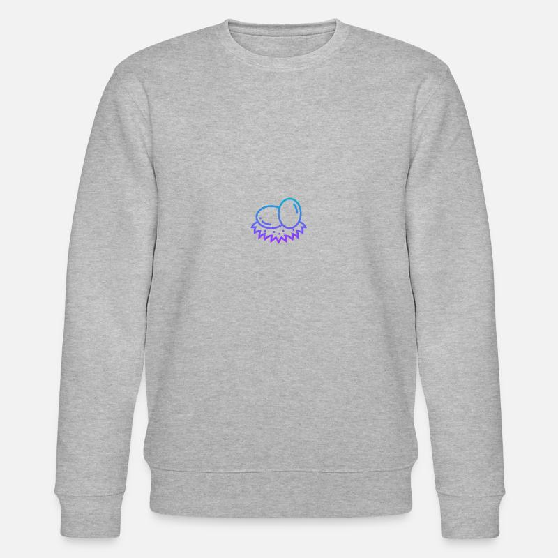 Nice eggs shirt gift idea - Stanley/Stella CHANGER Unisex Organic Sweatshirt - heather grey