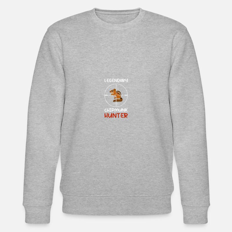 Hunter Squirrel Squirrel Gift - Stanley/Stella CHANGER Unisex Organic Sweatshirt - heather grey