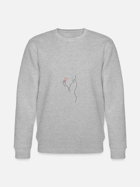Female Figure Drawing - Stanley/Stella CHANGER Unisex Organic Sweatshirt - heather grey