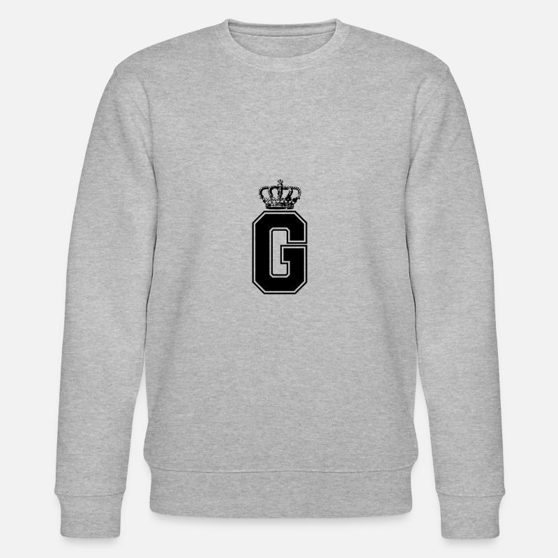 Buchstabe G King - Stanley/Stella Unisex Bio-Sweatshirt CHANGER - Grau meliert