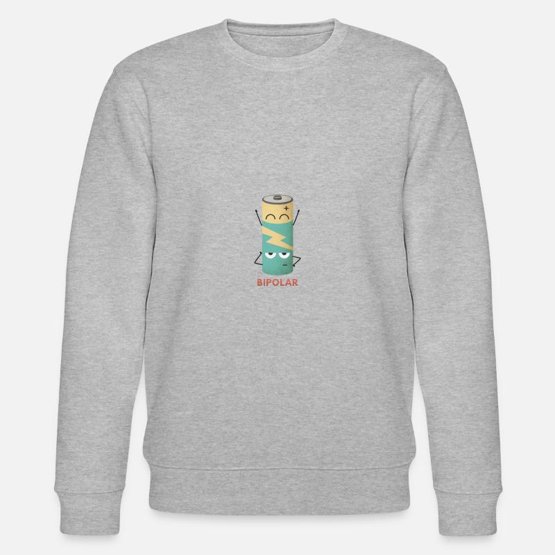 Bipolar battery - Stanley/Stella CHANGER Unisex Organic Sweatshirt - heather grey