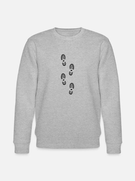 Footprints, hiking (super cheap) - Stanley/Stella CHANGER Unisex Organic Sweatshirt - heather grey