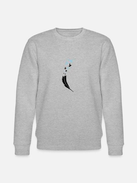 feather voegel fly 2 - Stanley/Stella CHANGER Unisex Organic Sweatshirt - heather grey