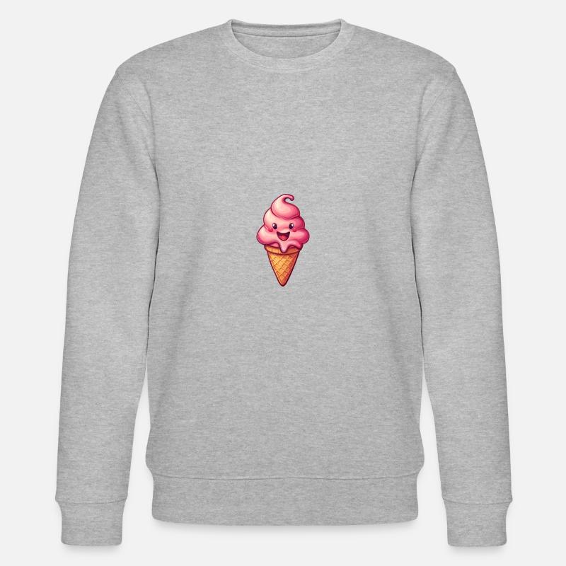 Lächelnde Eiskreation - Stanley/Stella Unisex Bio-Sweatshirt CHANGER  - Grau meliert