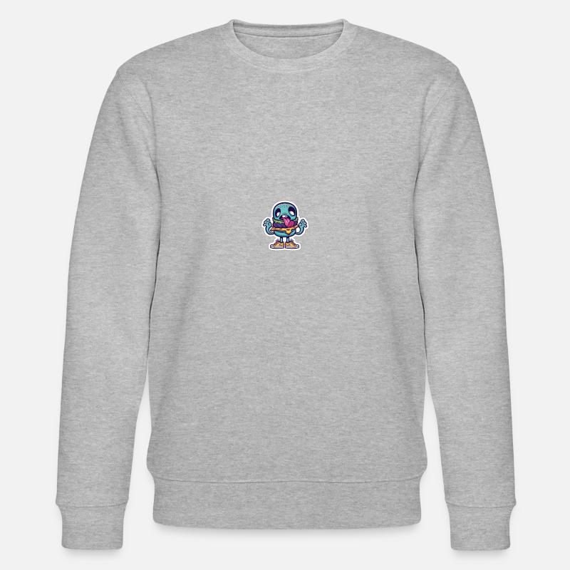verrückter Hamburger - Stanley/Stella Unisex Bio-Sweatshirt CHANGER  - Grau meliert