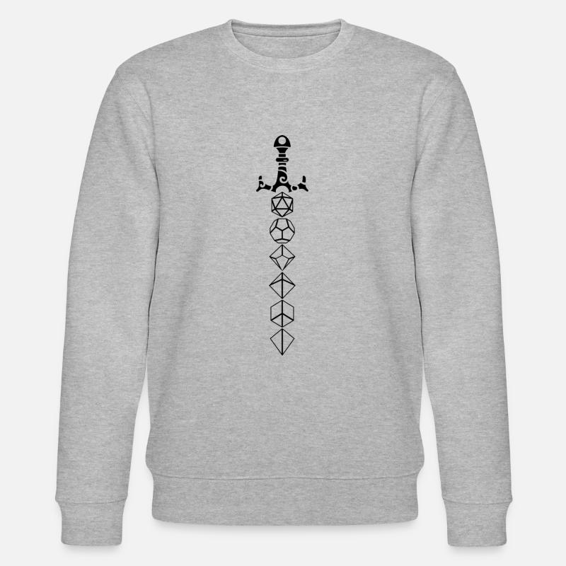 Dungeon Dice Sword - Stanley/Stella CHANGER Unisex Organic Sweatshirt - heather grey