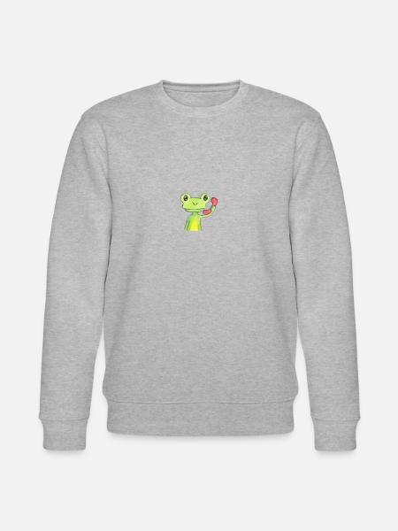 Frosch am Telefon - Stanley/Stella Unisex Bio-Sweatshirt CHANGER  - Grau meliert