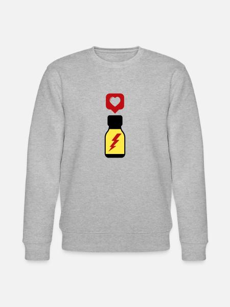 I like Poppers - Stanley/Stella Unisex Bio-Sweatshirt CHANGER  - Grau meliert