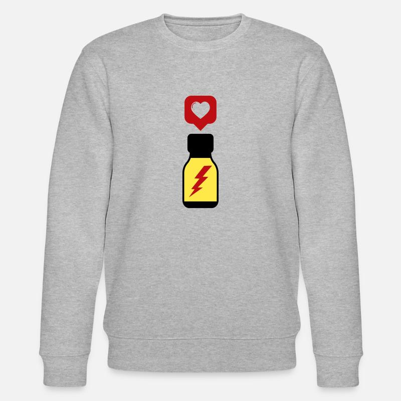 I like Poppers - Stanley/Stella Unisex Bio-Sweatshirt CHANGER  - Grau meliert