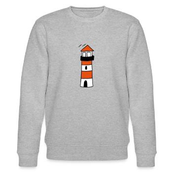 Leuchtturm - Stanley/Stella Unisex Bio-Sweatshirt CHANGER  - Grau meliert - Vorne - Nik (191cm) & Marisol (170cm)