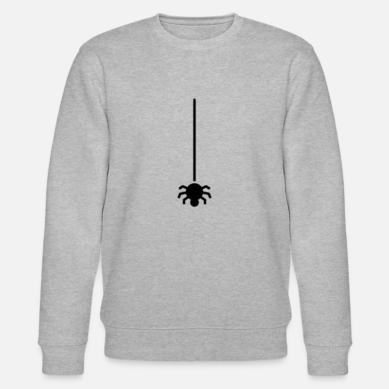 Hanging spider - Stanley/Stella CHANGER Unisex Organic Sweatshirt - heather grey