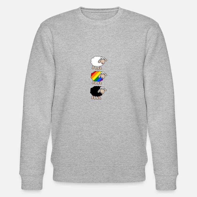 Regenbogen Schaf - Stanley/Stella Unisex Bio-Sweatshirt CHANGER  - Grau meliert