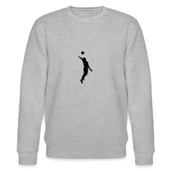VOLLEYBALL - Stanley/Stella Unisex Bio-Sweatshirt CHANGER  - Grau meliert - Vorne - Nik (191cm) & Marisol (170cm)