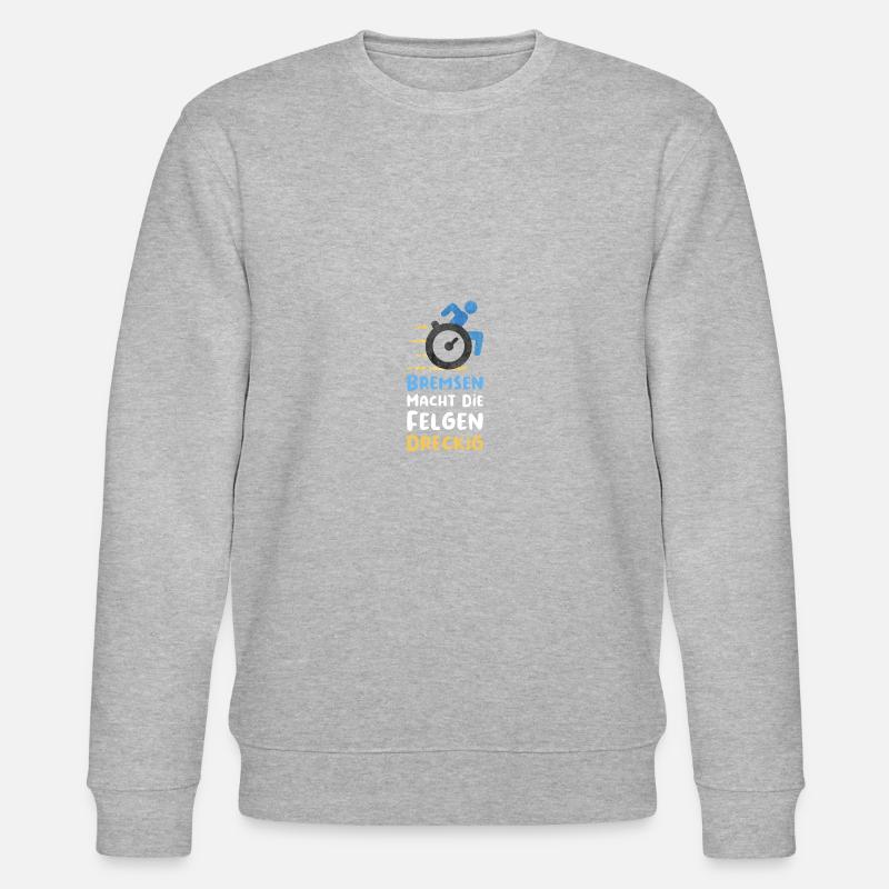 Rollstuhl Behinderung Handicap Rollstuhlfahrer - Stanley/Stella Unisex Bio-Sweatshirt CHANGER  - Grau meliert