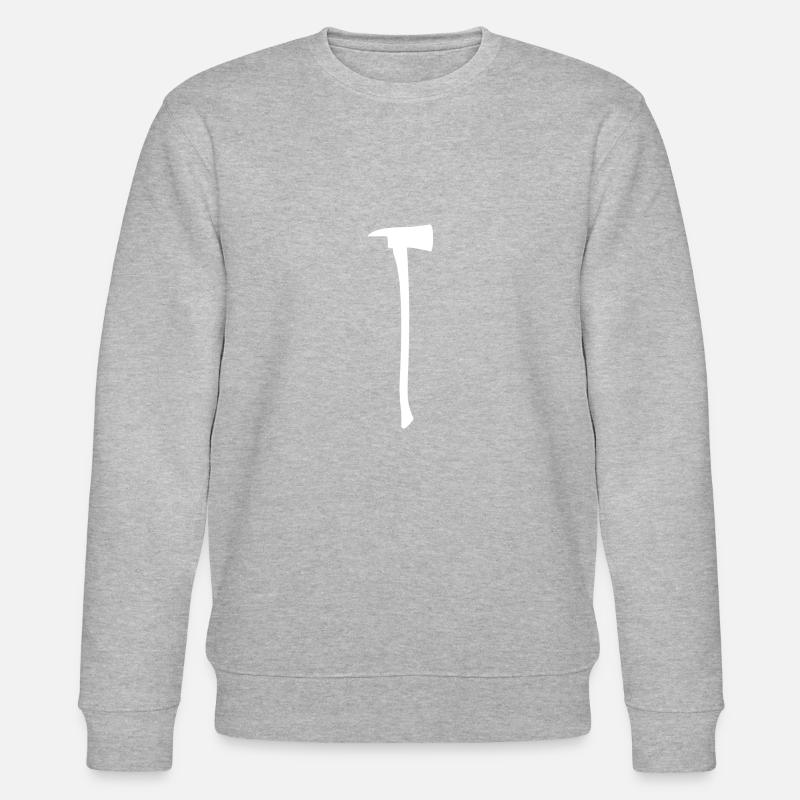 Axe Silhouette White - Stanley/Stella CHANGER Unisex Organic Sweatshirt - heather grey