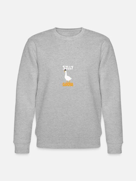 Silly Goose med en hat - Stanley/Stella økologisk unisex-sweatshirt CHANGER - grå meleret