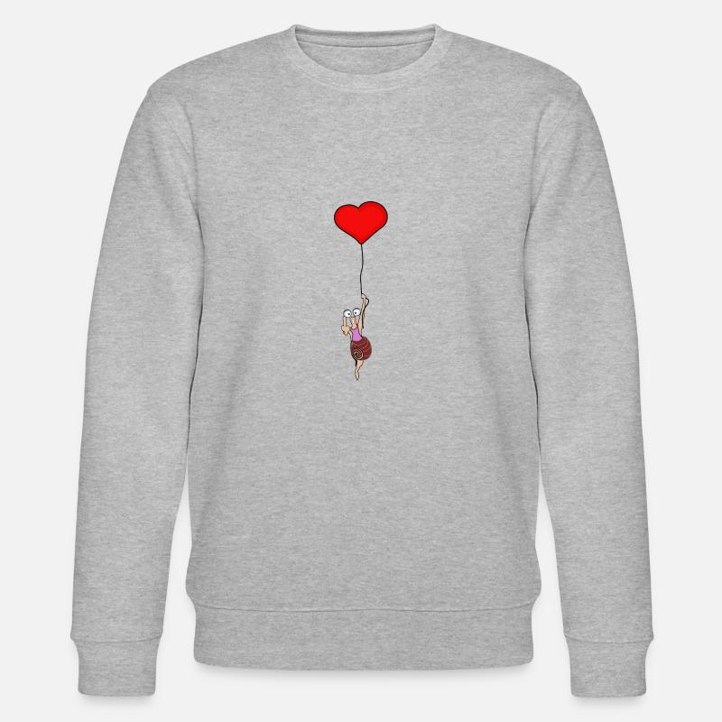 Schnecke zeigt Mittelfinger - Stanley/Stella Unisex Bio-Sweatshirt CHANGER  - Grau meliert
