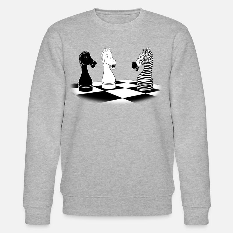 Zebra Ritter - Stanley/Stella Unisex Bio-Sweatshirt CHANGER  - Grau meliert