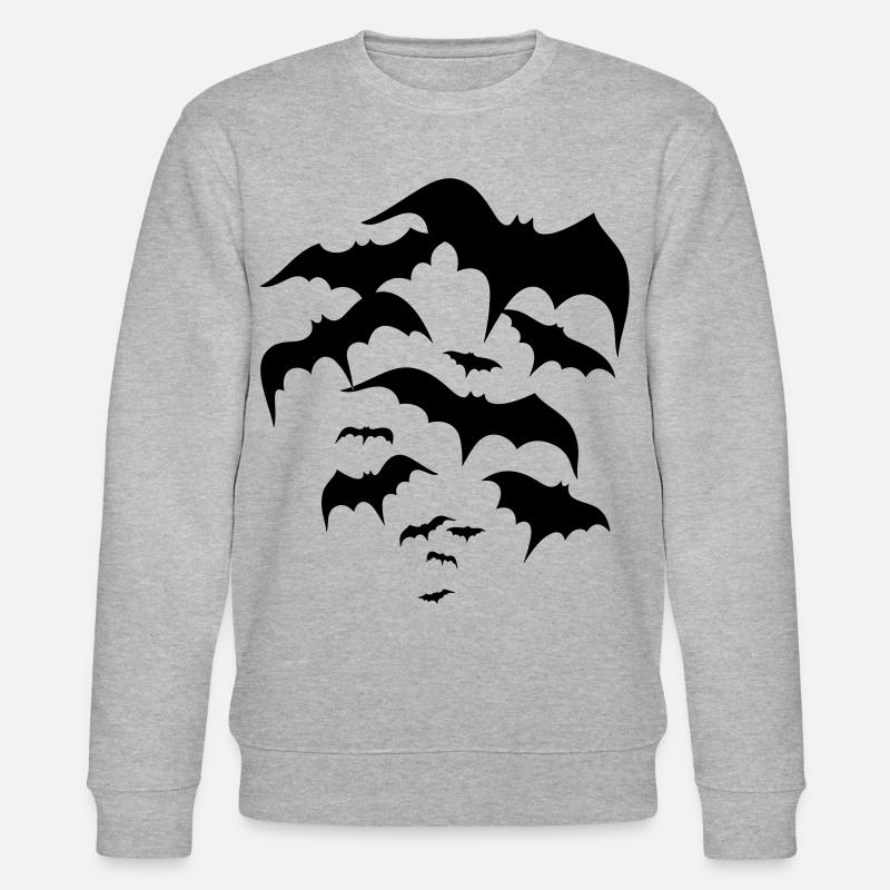 Fledermäuse, bats, Vampire, Dracula - Stanley/Stella Unisex Bio-Sweatshirt CHANGER  - Grau meliert