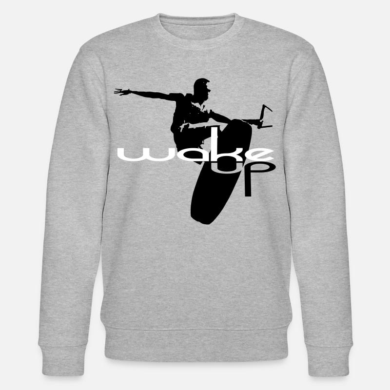 Wakeboard wake up wakeboard - Sweat bio CHANGER Stanley/Stella Unisexe - gris chiné
