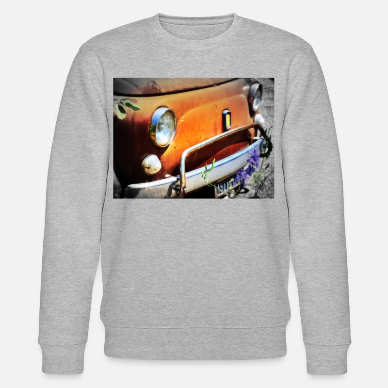 Rostiges Oldtimer Front Design - Stanley/Stella Unisex Bio-Sweatshirt CHANGER  - Grau meliert
