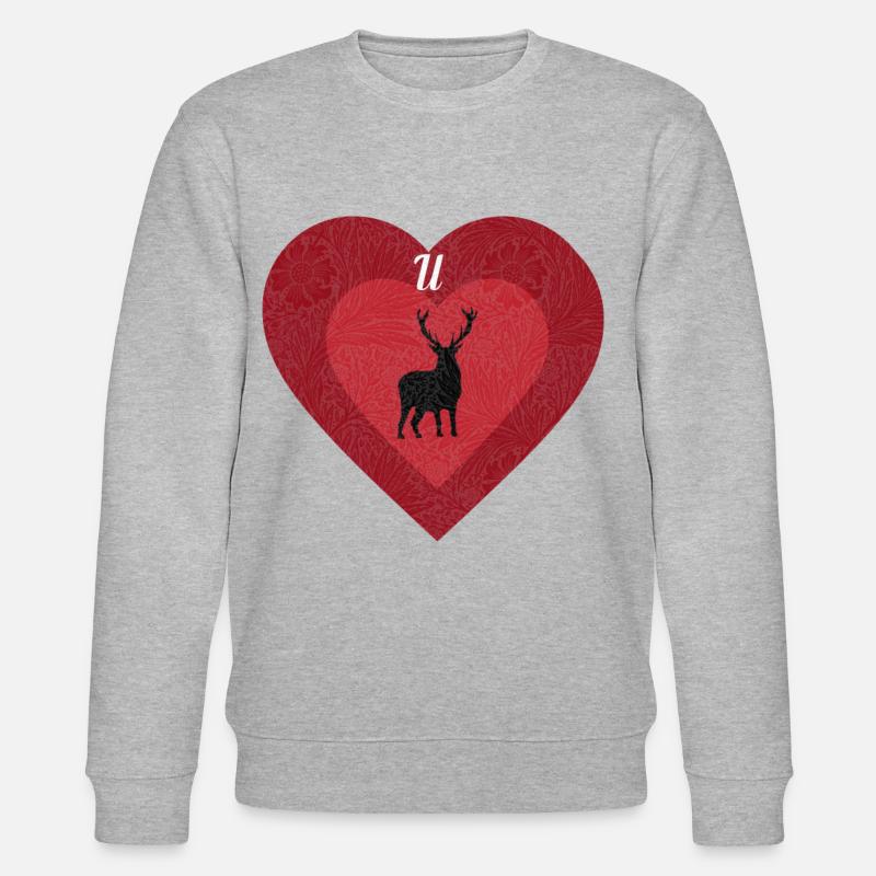 Liebe U Liebe - Stanley/Stella Unisex Bio-Sweatshirt CHANGER  - Grau meliert