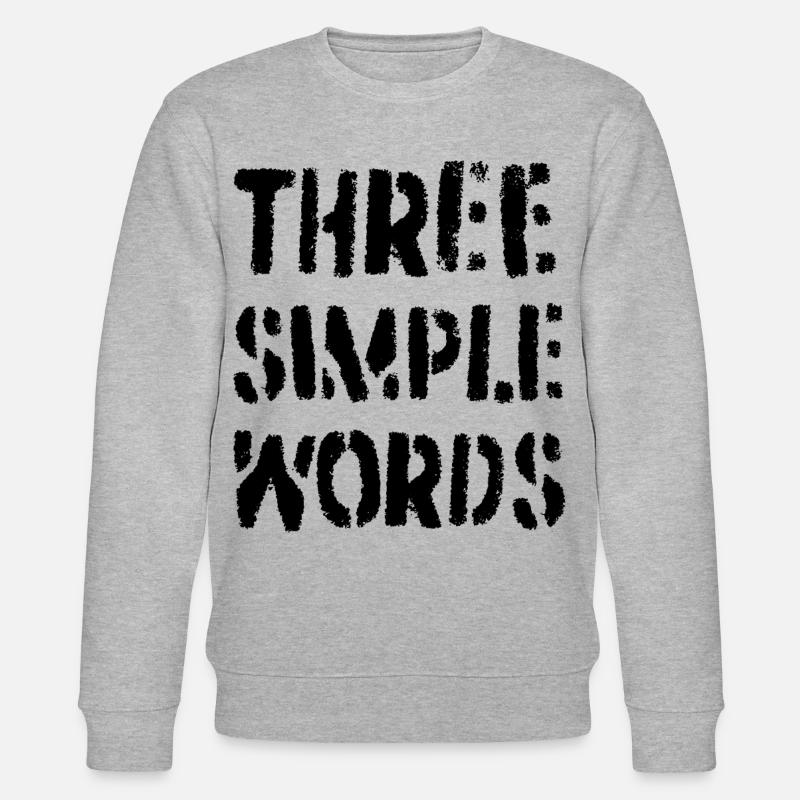 Drei einfache Worte - Stanley/Stella Unisex Bio-Sweatshirt CHANGER  - Grau meliert