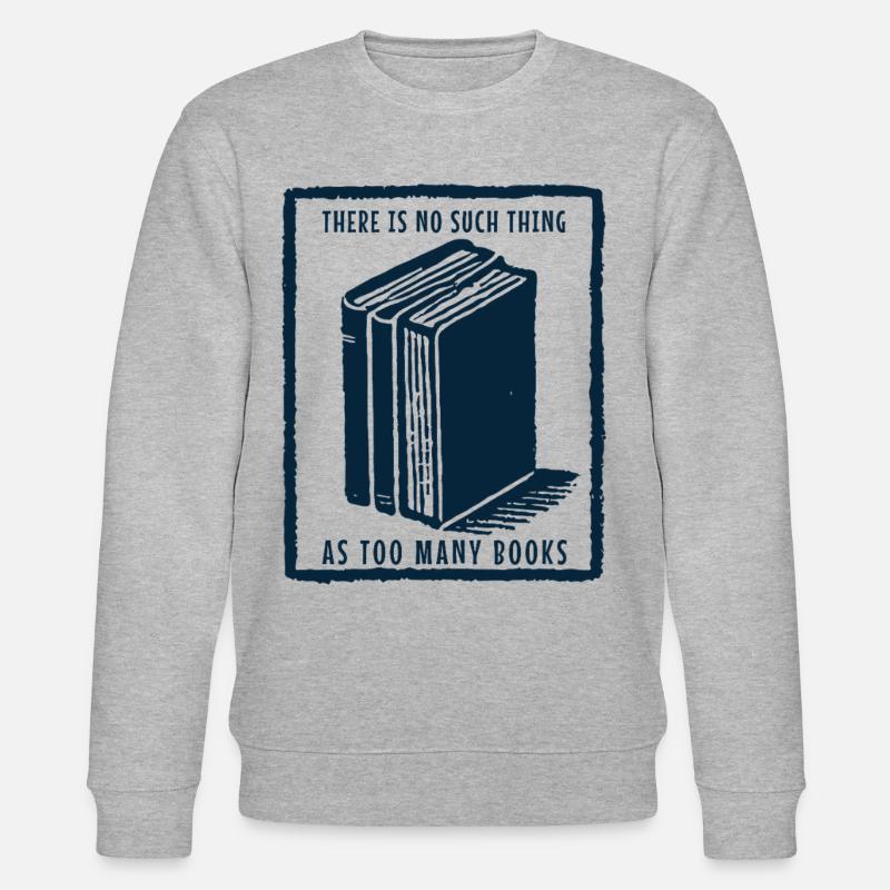 Retro buch statement für buchfan - Stanley/Stella Unisex Bio-Sweatshirt CHANGER  - Grau meliert