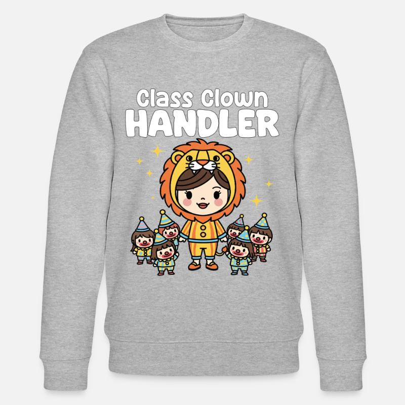 KLASSE CLOWN HANDLER - LEHRER GESCHENK - Stanley/Stella Unisex Bio-Sweatshirt CHANGER  - Grau meliert