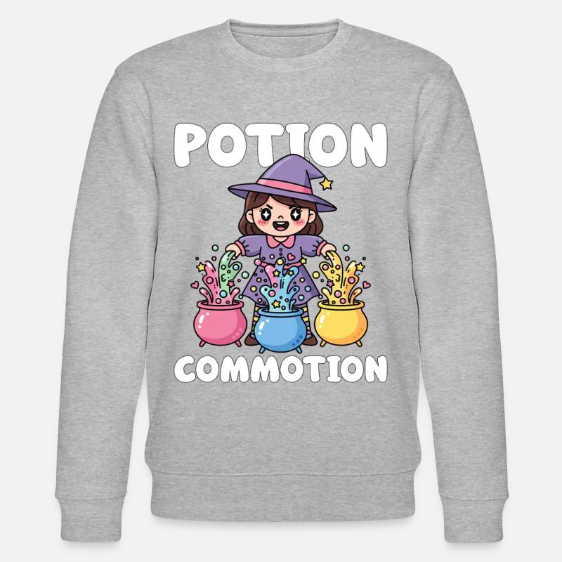 POTION COMMOTION - SORCIÈRE HALLOWEEN - Sweat bio CHANGER Stanley/Stella Unisexe - gris chiné