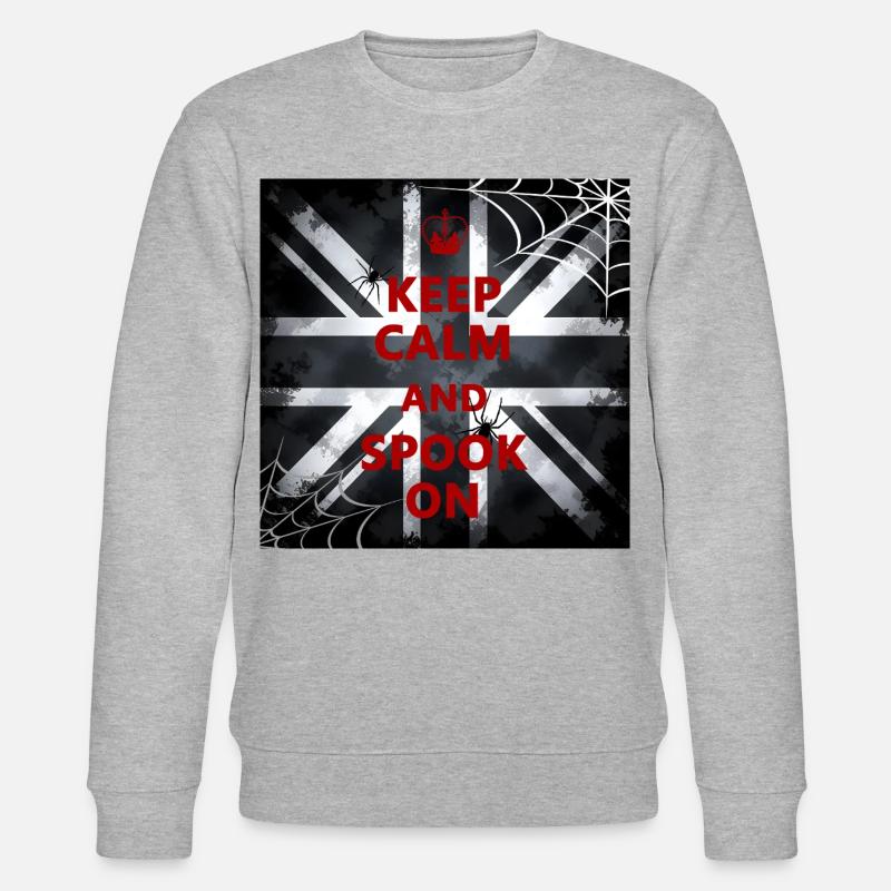 Keep Calm Spook Red - Stanley/Stella Unisex Bio-Sweatshirt CHANGER  - Grau meliert