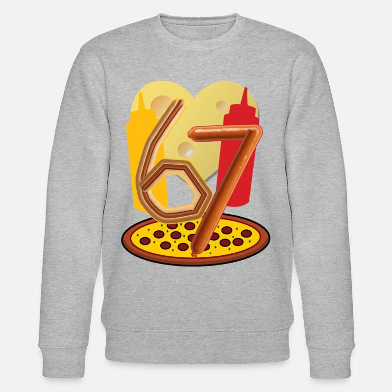 Six Seven 6 7 T-Shirts - Stanley/Stella Unisex Bio-Sweatshirt CHANGER - Grau meliert