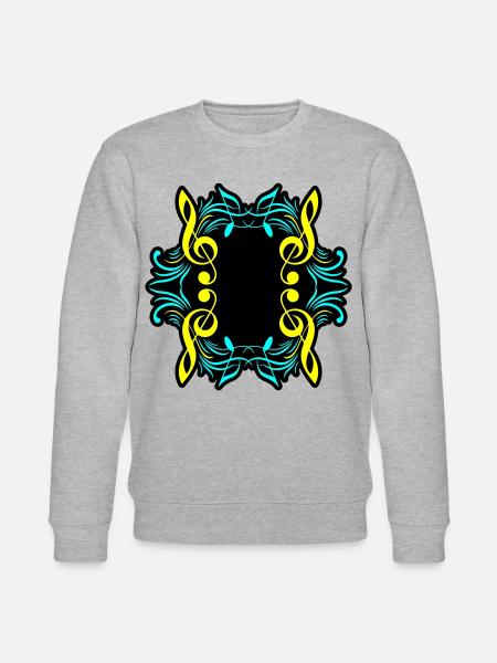 Music notes symbol clef - Stanley/Stella CHANGER Unisex Organic Sweatshirt - heather grey