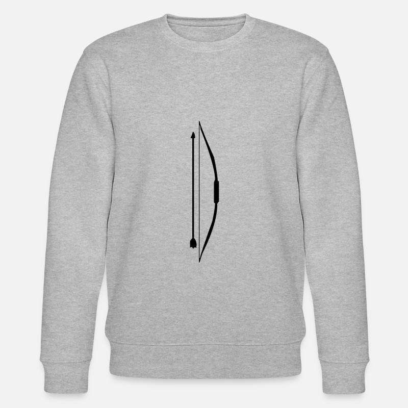 Bogen mit Pfeil Design - Stanley/Stella Unisex Bio-Sweatshirt CHANGER  - Grau meliert