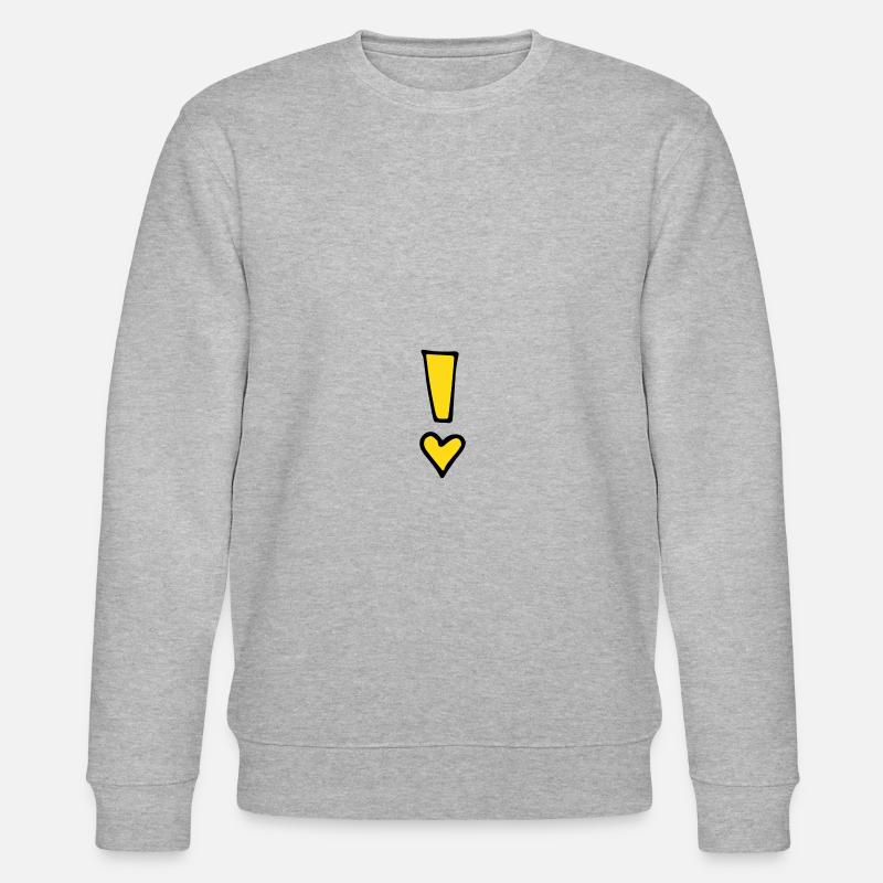 Point d'exclamation jaune - Sweat bio CHANGER Stanley/Stella Unisexe - gris chiné