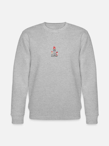 keep calm and call the fire department - Stanley/Stella CHANGER Unisex Organic Sweatshirt - heather grey
