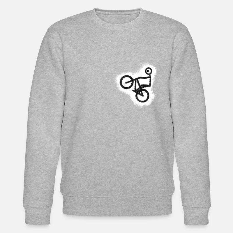 wheelie bk - Stanley/Stella Unisex Bio-Sweatshirt CHANGER  - Grau meliert