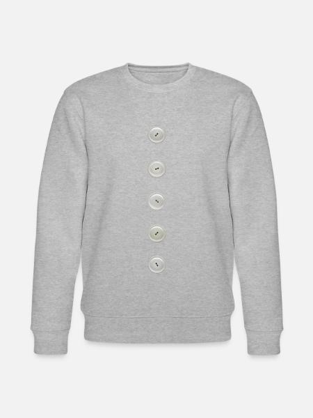 Knopf Knöpfe Illusion 5 Fake Punkte lustig schick - Stanley/Stella Unisex Bio-Sweatshirt CHANGER - Grau meliert