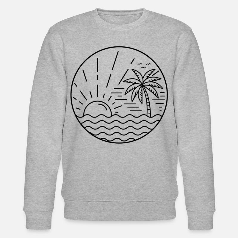 Sunset Circle - Stanley/Stella Unisex Bio-Sweatshirt CHANGER  - Grau meliert