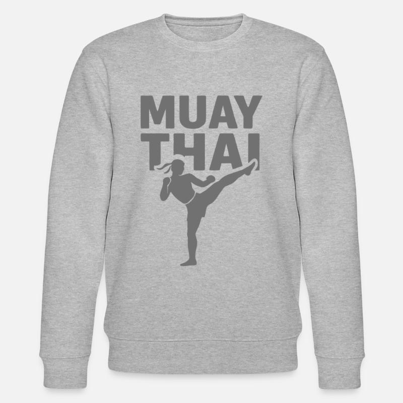Muay Thai Fighter - Stanley/Stella Unisex Bio-Sweatshirt CHANGER  - Grau meliert