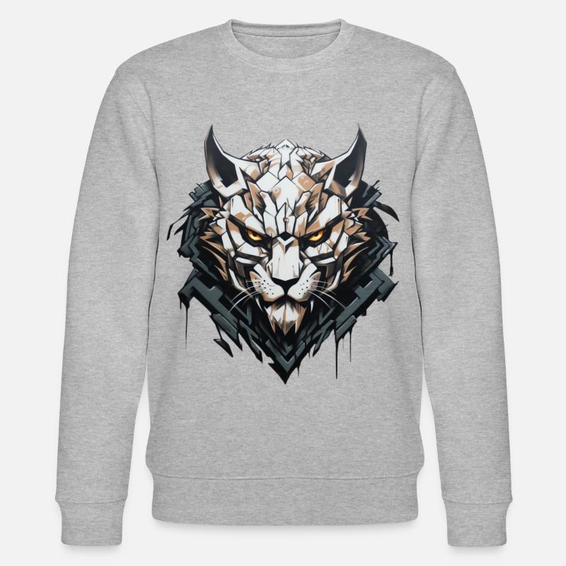 Geist des Waldes - Graffiti Stil - Stanley/Stella Unisex Bio-Sweatshirt CHANGER  - Grau meliert