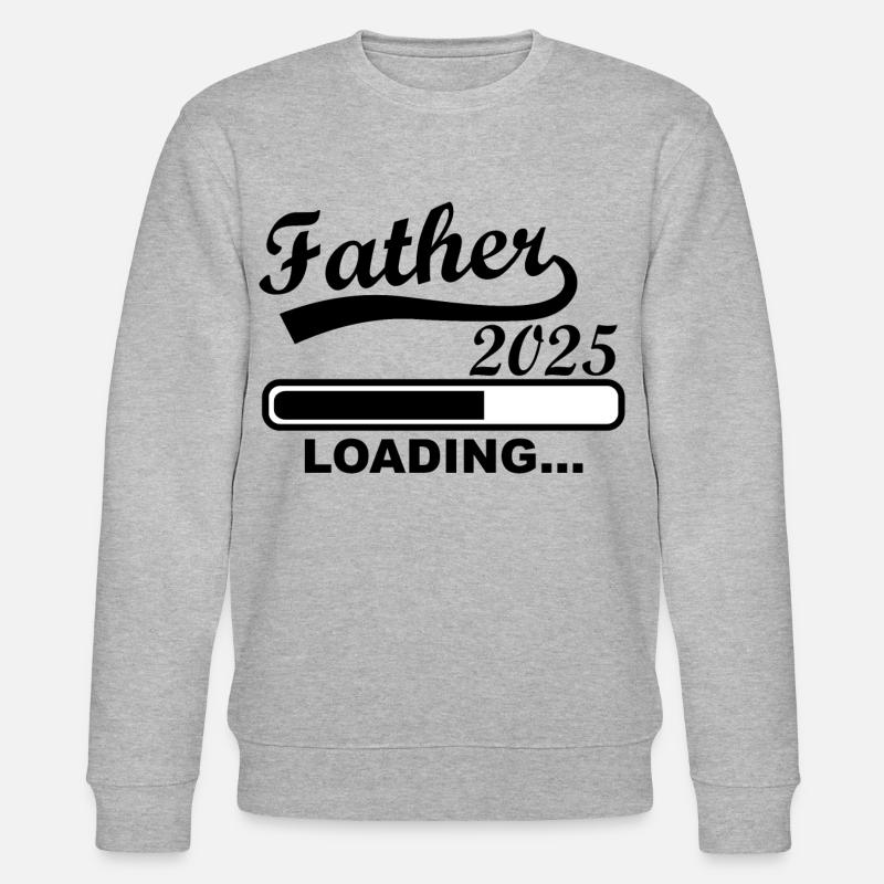 Vater 2025 loading, Ich werde 2025 Papa - Stanley/Stella Unisex Bio-Sweatshirt CHANGER - Grau meliert