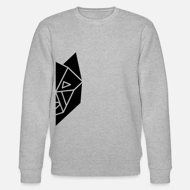 wolf half face2 - Stanley/Stella Unisex Bio-Sweatshirt CHANGER  - Grau meliert