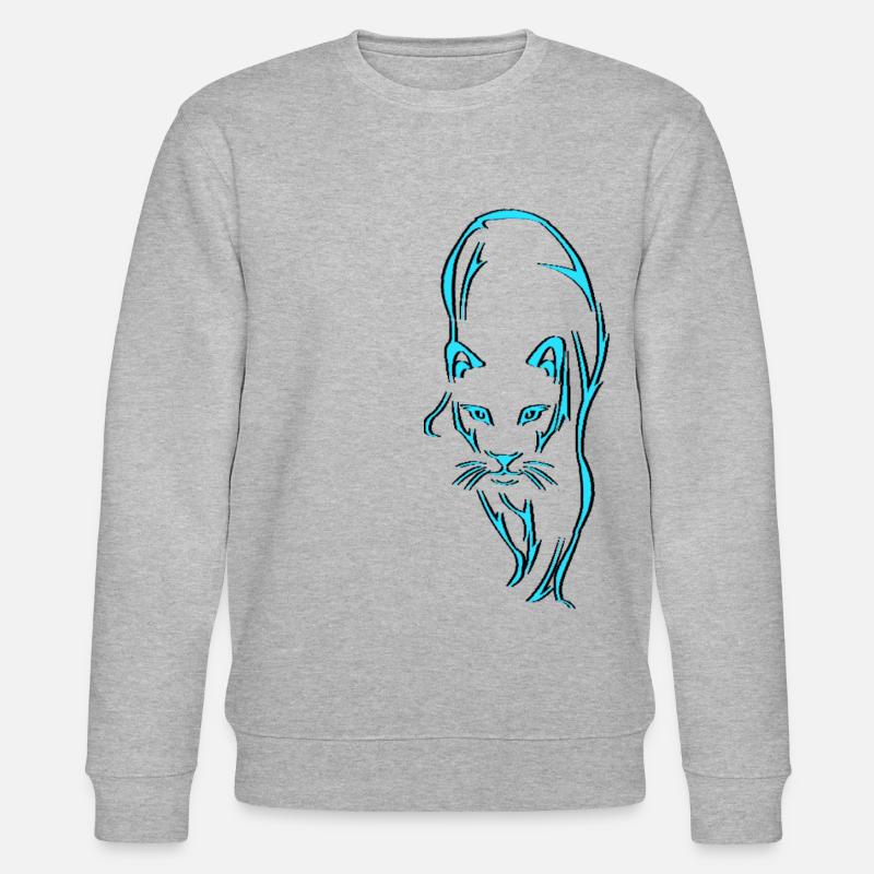 Raubkatze - Stanley/Stella Unisex Bio-Sweatshirt CHANGER  - Grau meliert