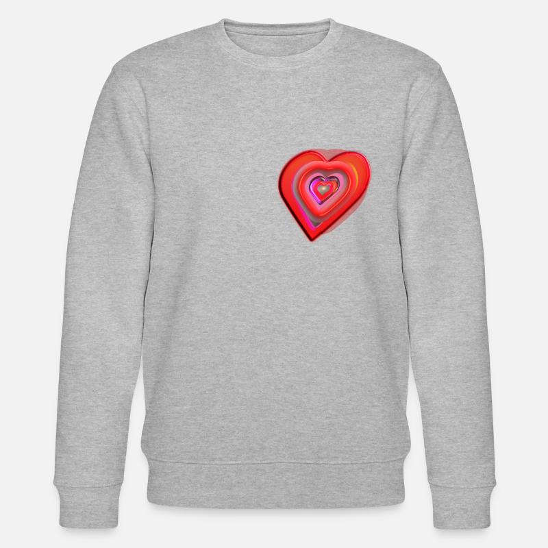 Das Herz der rast - Stanley/Stella Unisex Bio-Sweatshirt CHANGER  - Grau meliert