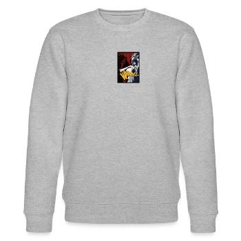 Artprint Ezekiel Chummers copy - Stanley/Stella Unisex Bio-Sweatshirt CHANGER  - Grau meliert - Vorne - Nik (191cm) & Marisol (170cm)