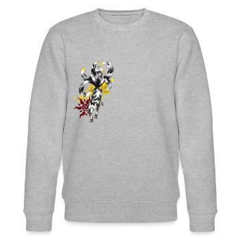 Kitsune - Stanley/Stella Unisex Bio-Sweatshirt CHANGER  - Grau meliert - Vorne - Nik (191cm) & Marisol (170cm)