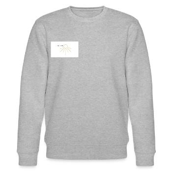 The struggle with ourselves. Inspiration,Thoughts,Courage - Stanley/Stella CHANGER Unisex Organic Sweatshirt - heather grey - Front - Nik (191cm) & Marisol (170cm)