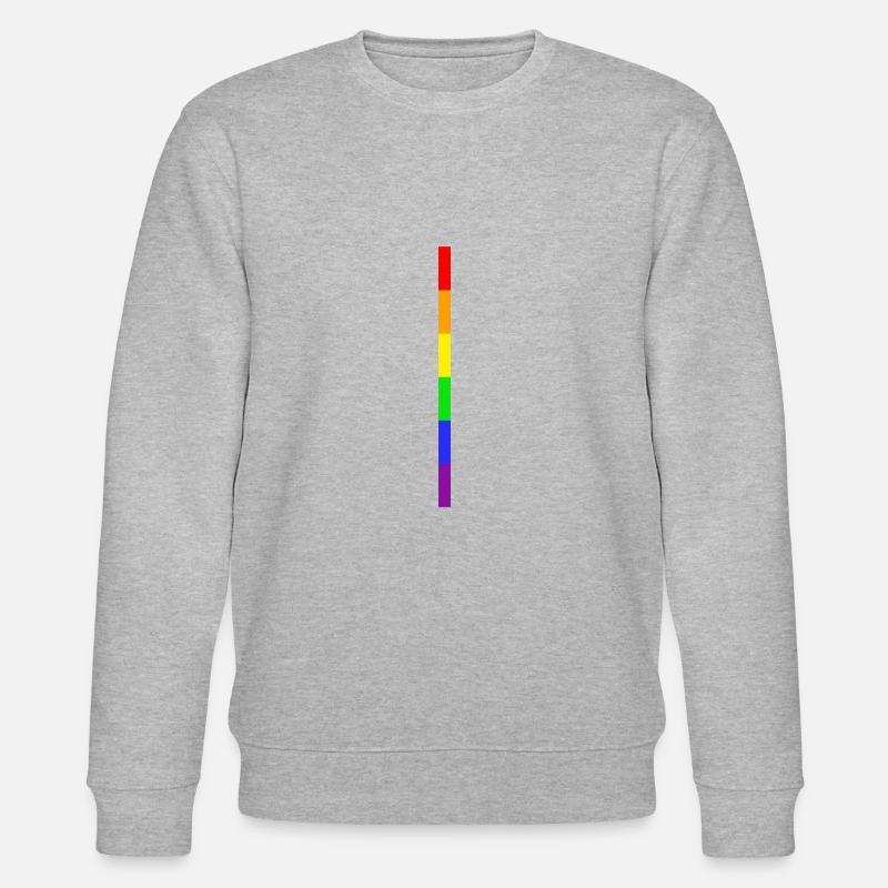 Rainbow Stripe - Sweat bio CHANGER Stanley/Stella Unisexe - gris chiné
