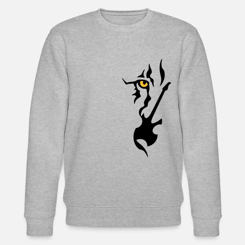 Rock and Roar Guitar Solo - Stanley/Stella CHANGER Unisex Organic Sweatshirt - heather grey